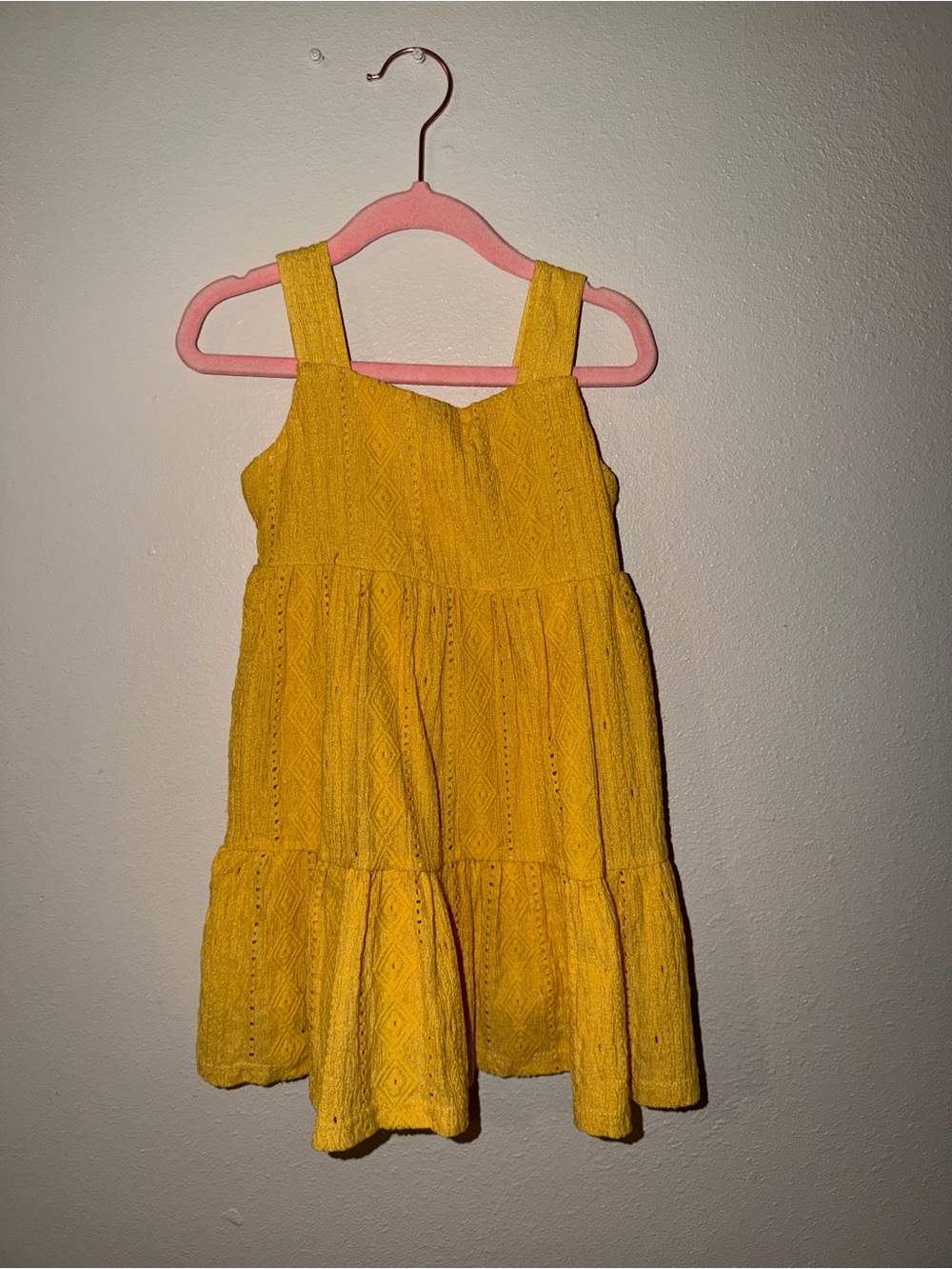 Mayoral Sunny Yellow Eyelet Tiered Dress